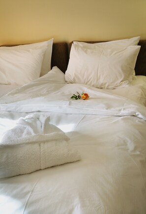 Premium bedding, down duvets, minibar, desk