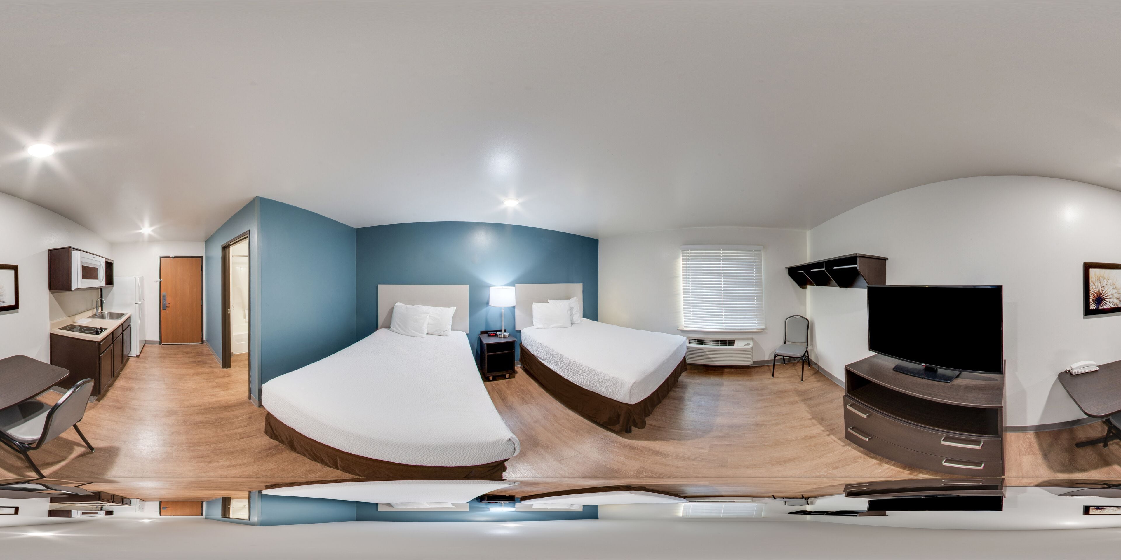 Standard Room, 2 Double Beds, Non Smoking | Desk, laptop workspace, blackout drapes, iron/ironing board (on request)