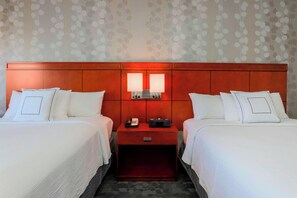 Premium bedding, desk, blackout drapes, iron/ironing board