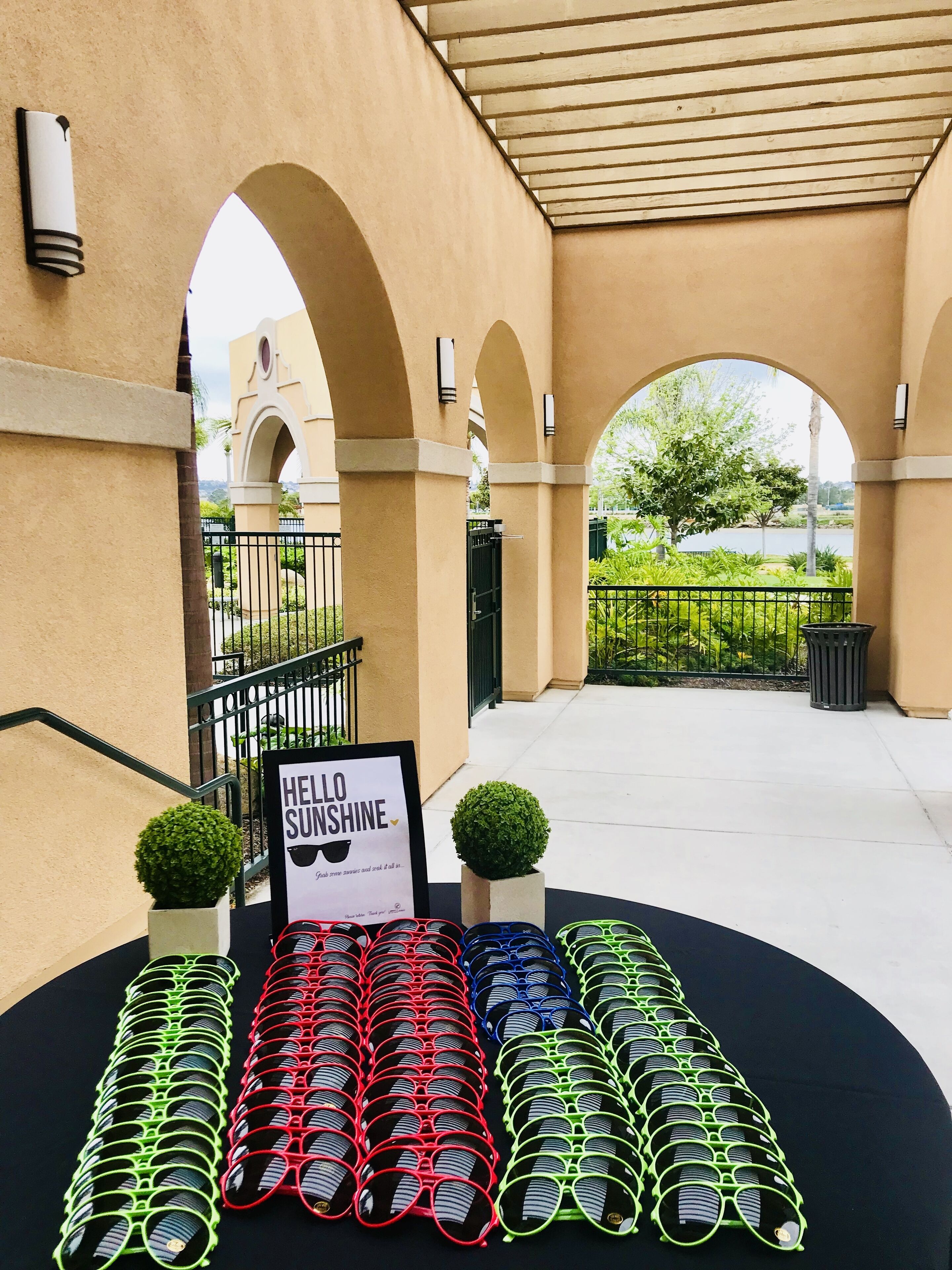 outdoor banquet area