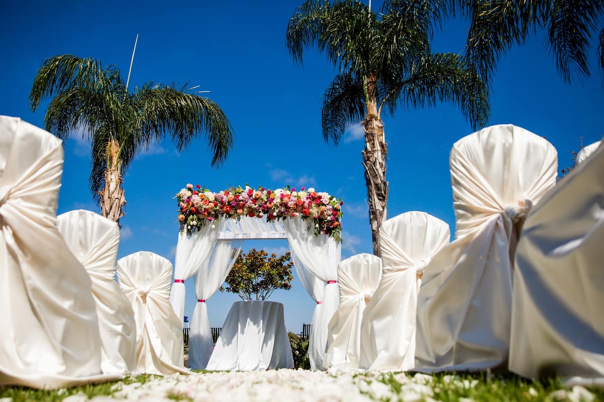 outdoor wedding area