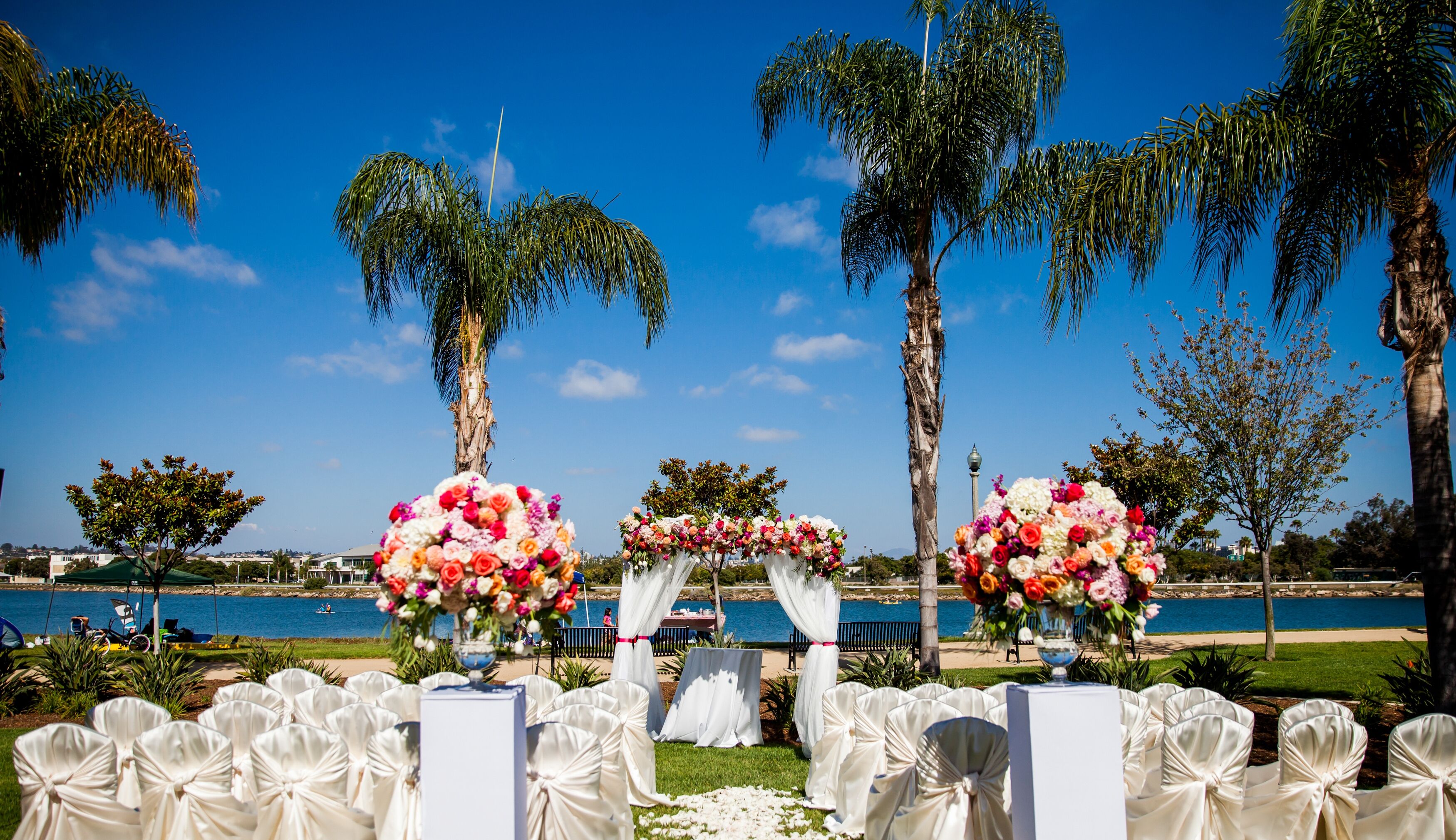outdoor wedding area