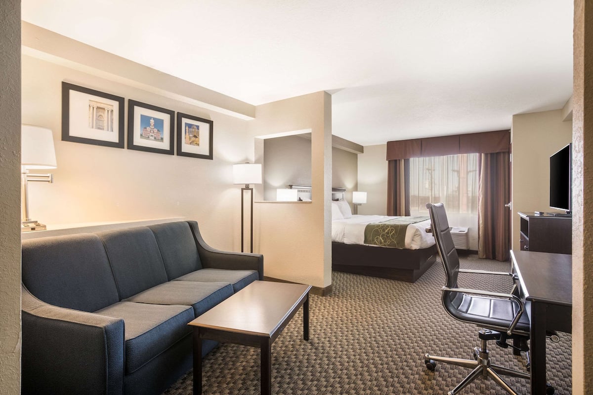 Suite, 1 King Bed, Non Smoking | Desk, blackout drapes, iron/ironing board, cribs (free)