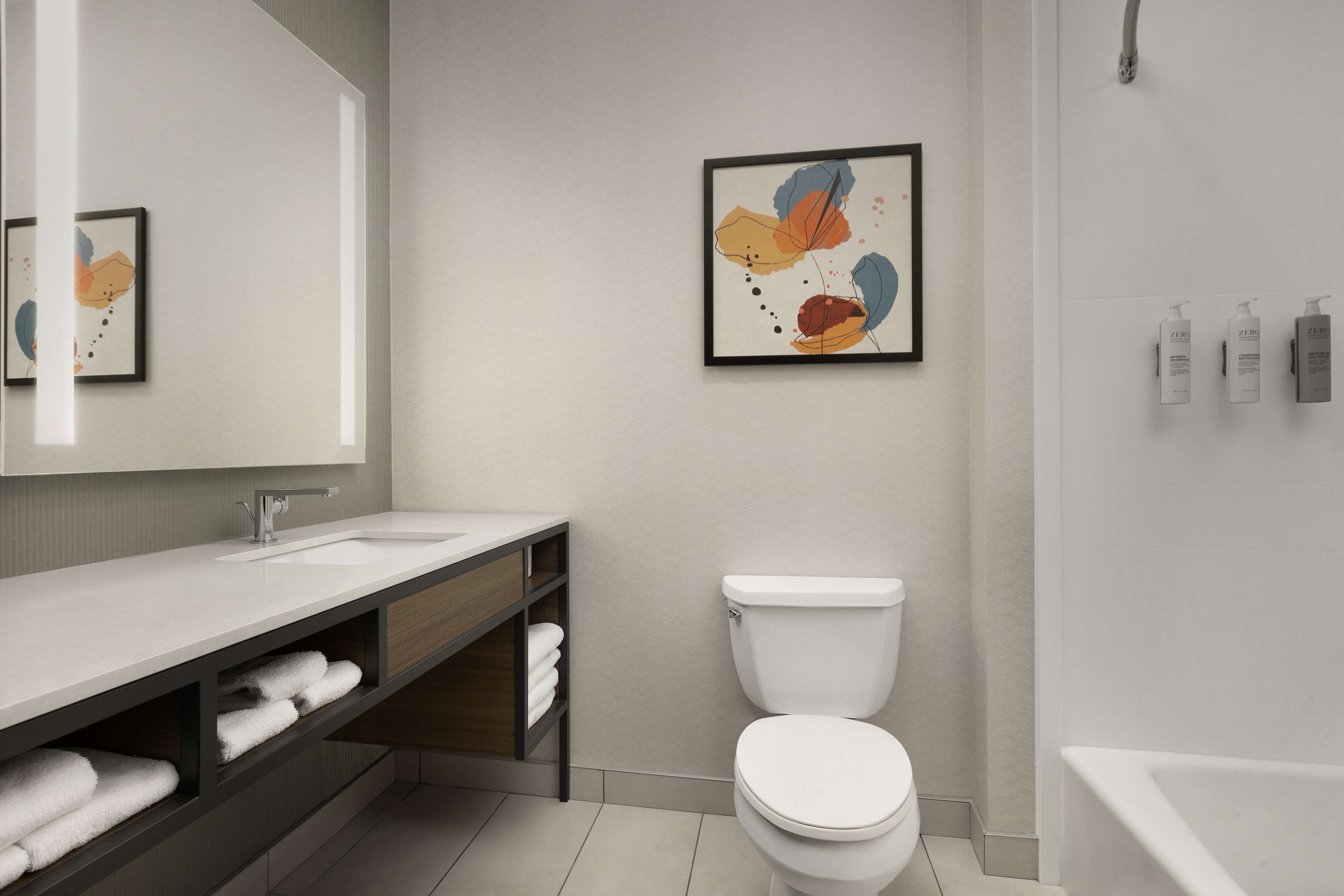 free toiletries, hair dryer, towels, soap