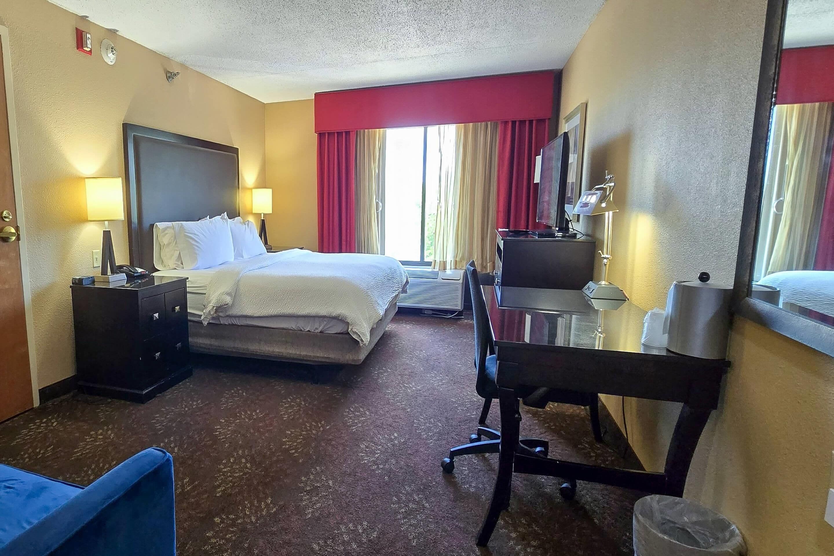 Room, 1 King Bed, Accessible, Non Smoking | In-room safe, desk, laptop workspace, blackout drapes