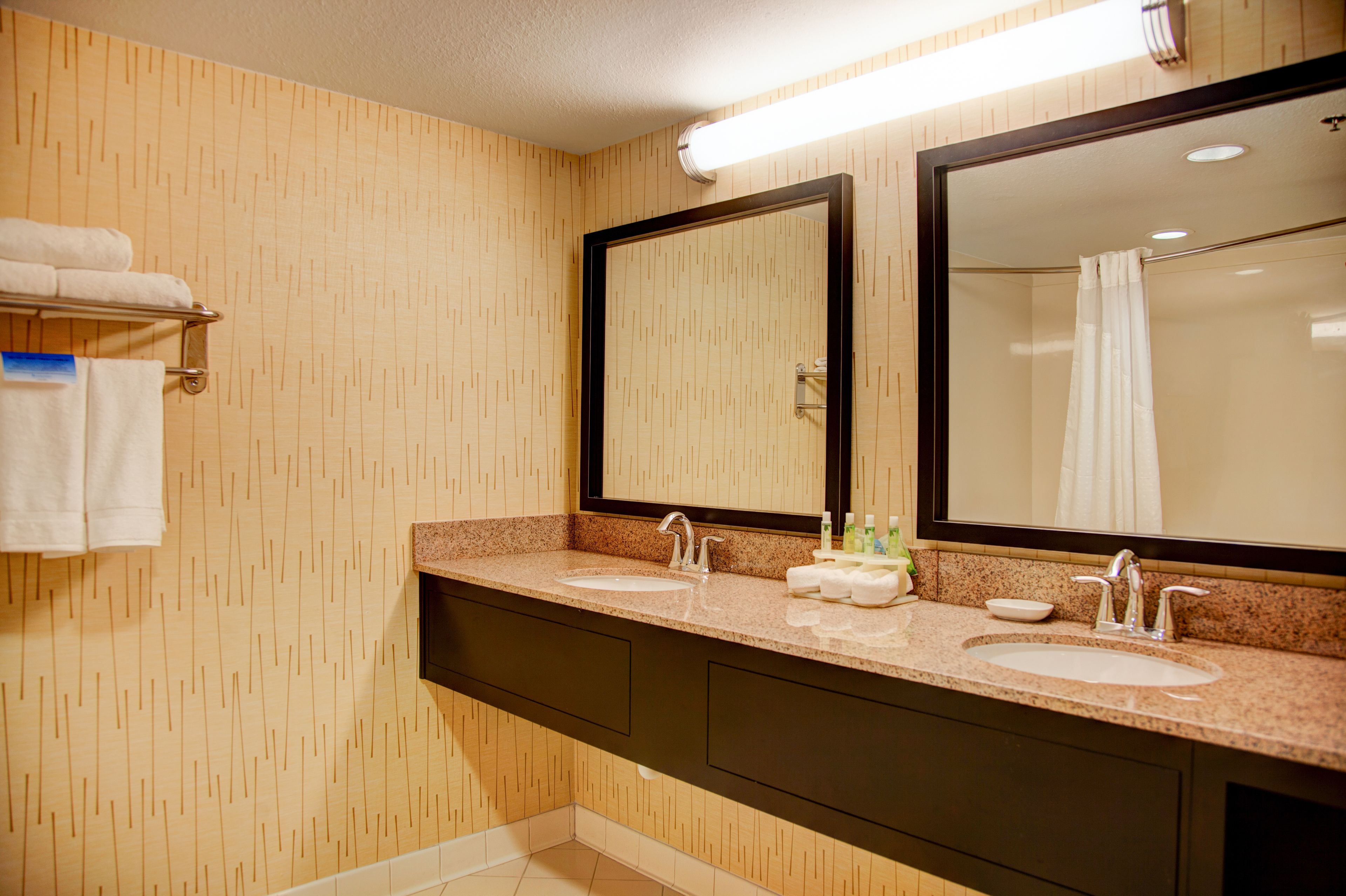 suite, 1 king bed | bathroom | combined shower/bathtub, free toiletries, hair dryer, towels