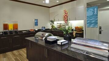 Free daily buffet breakfast