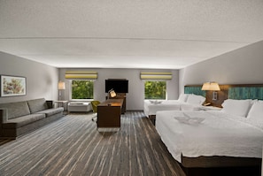 Premium bedding, pillowtop beds, in-room safe, desk