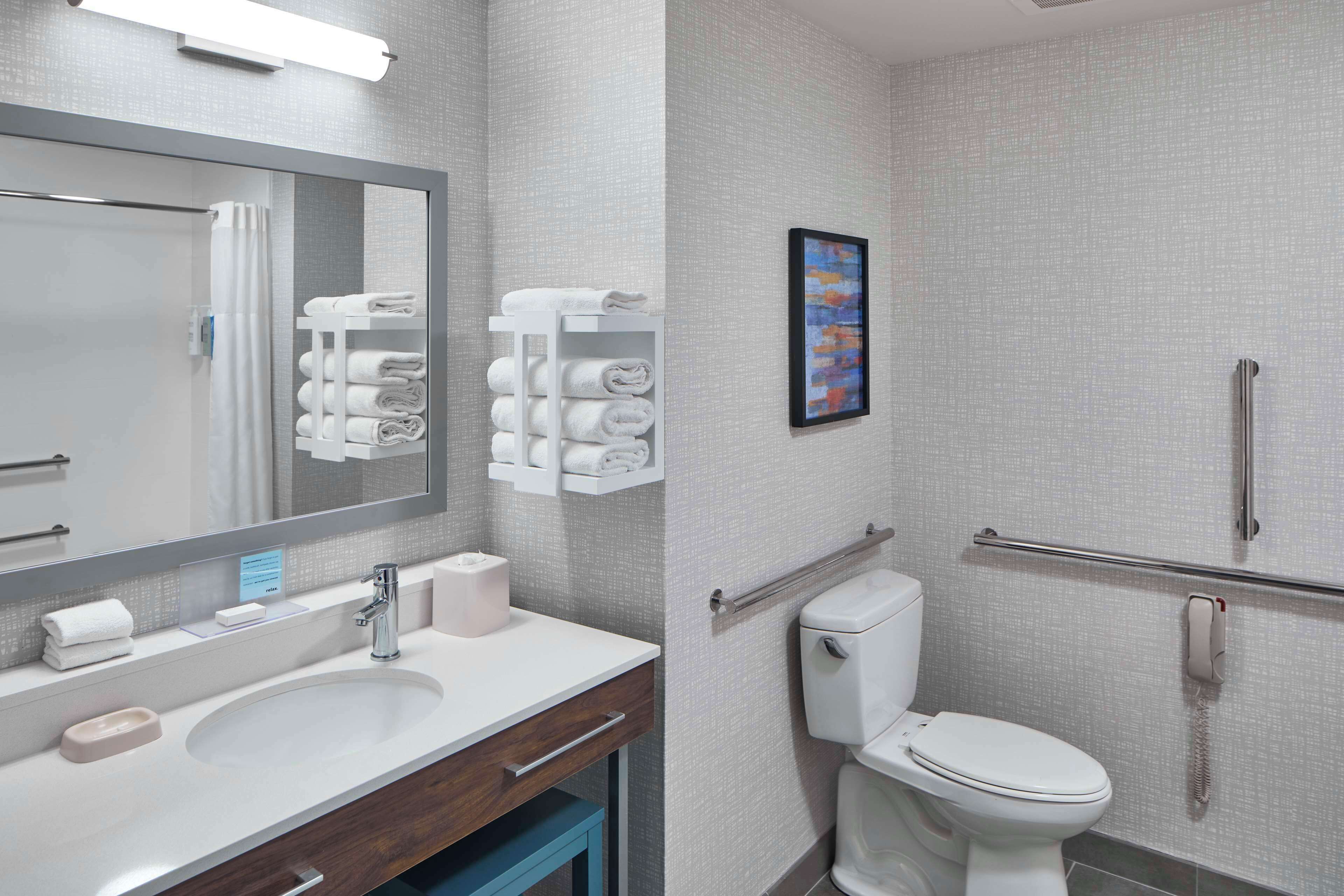 free toiletries, hair dryer, towels, soap