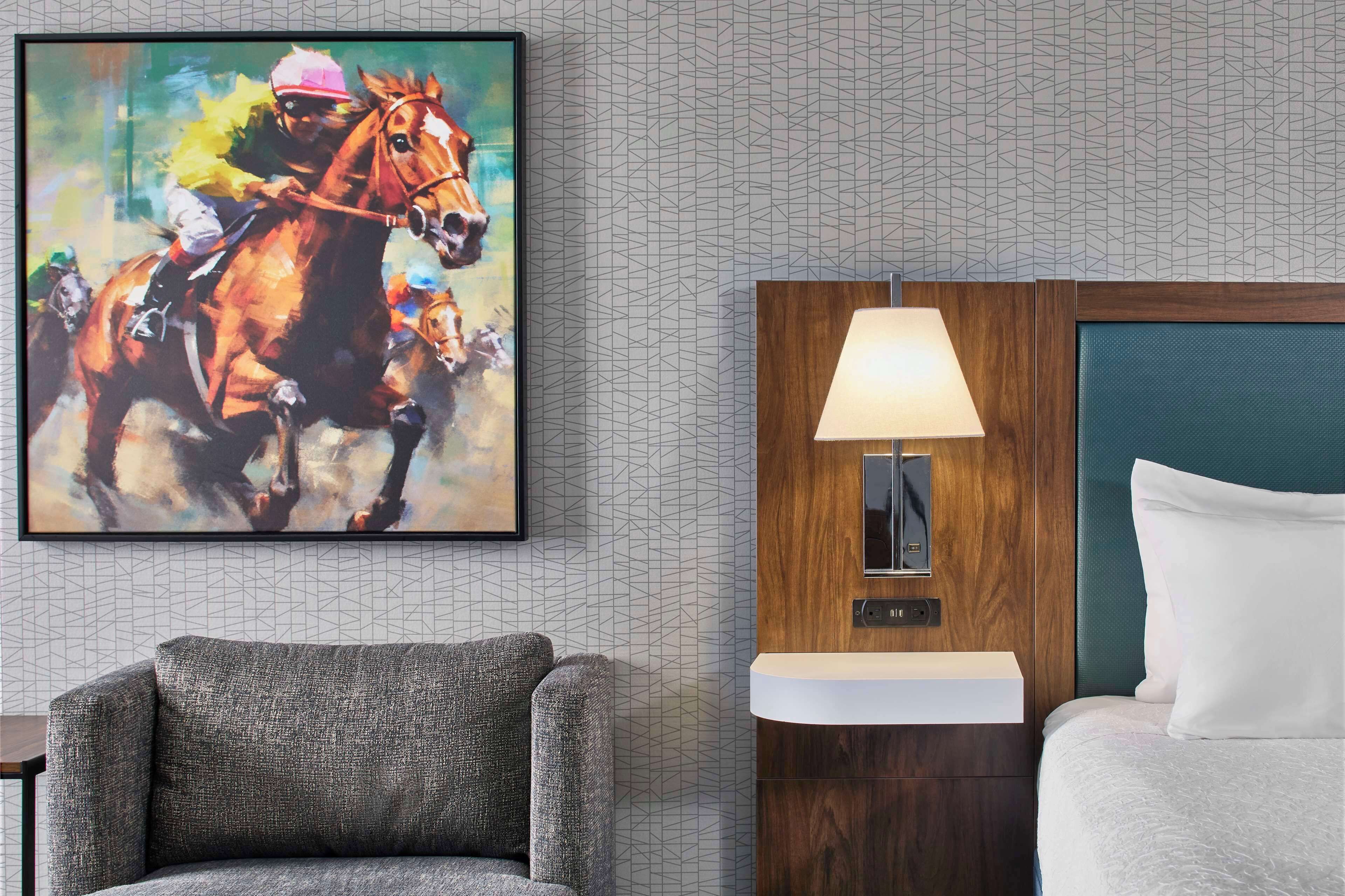 hypo-allergenic bedding, in-room safe, desk, blackout curtains