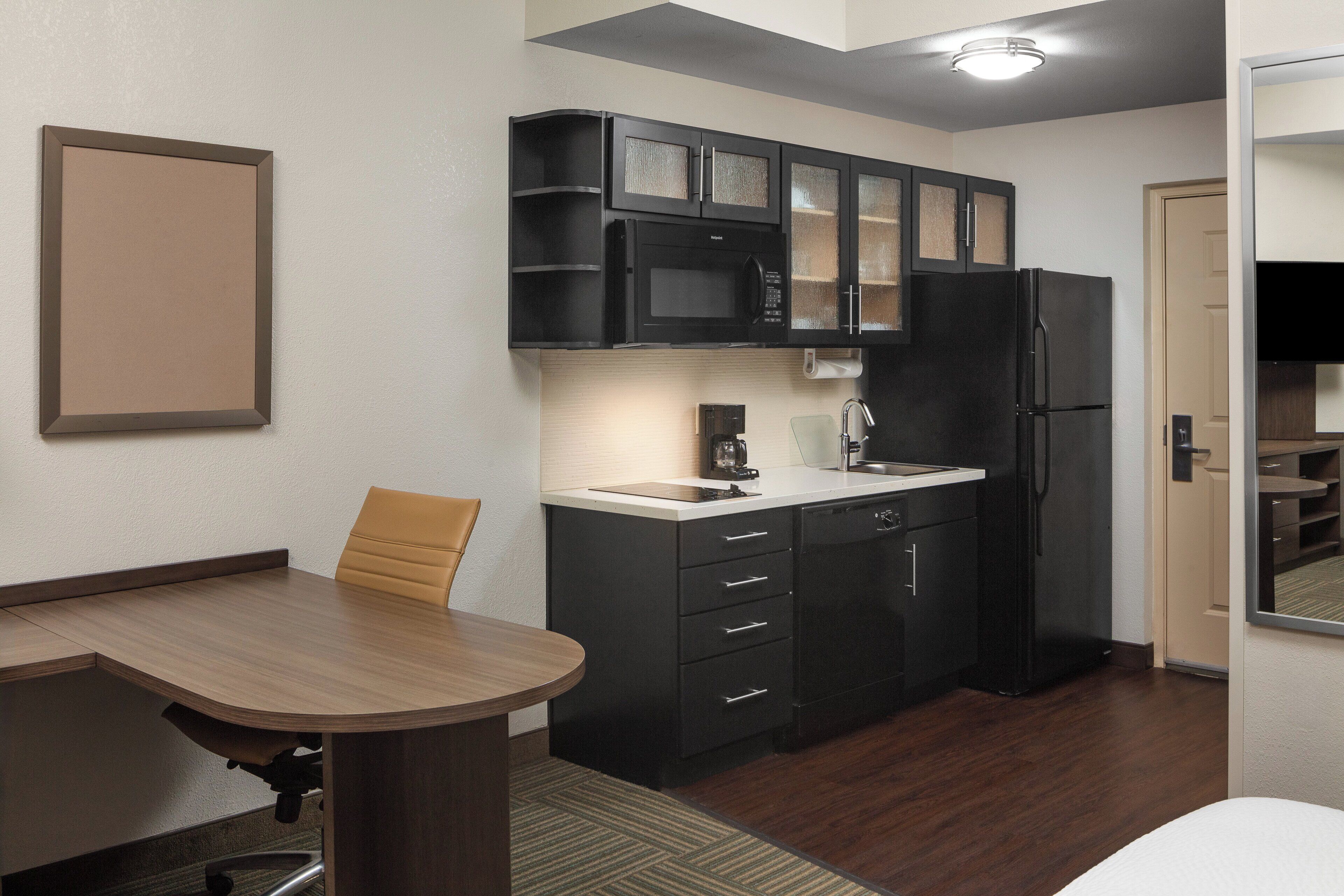 1 bedroom, desk, blackout curtains, iron/ironing board