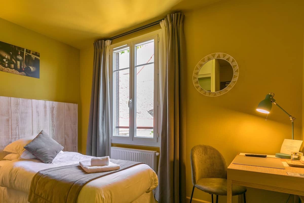 Premium bedding, individually decorated, individually furnished, desk