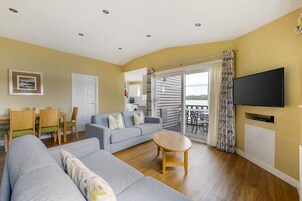 Lodge, 2 Bedrooms | Living area | 43-inch flat-screen TV with cable channels, TV