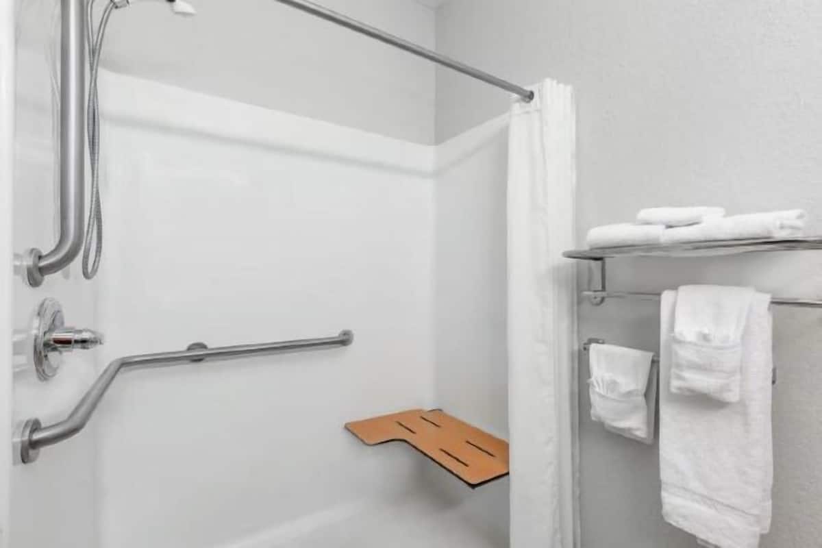 Bathroom | Combined shower/tub, free toiletries, hair dryer, towels