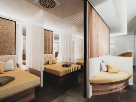 Sauna, steam room, body treatments, body scrubs, facials