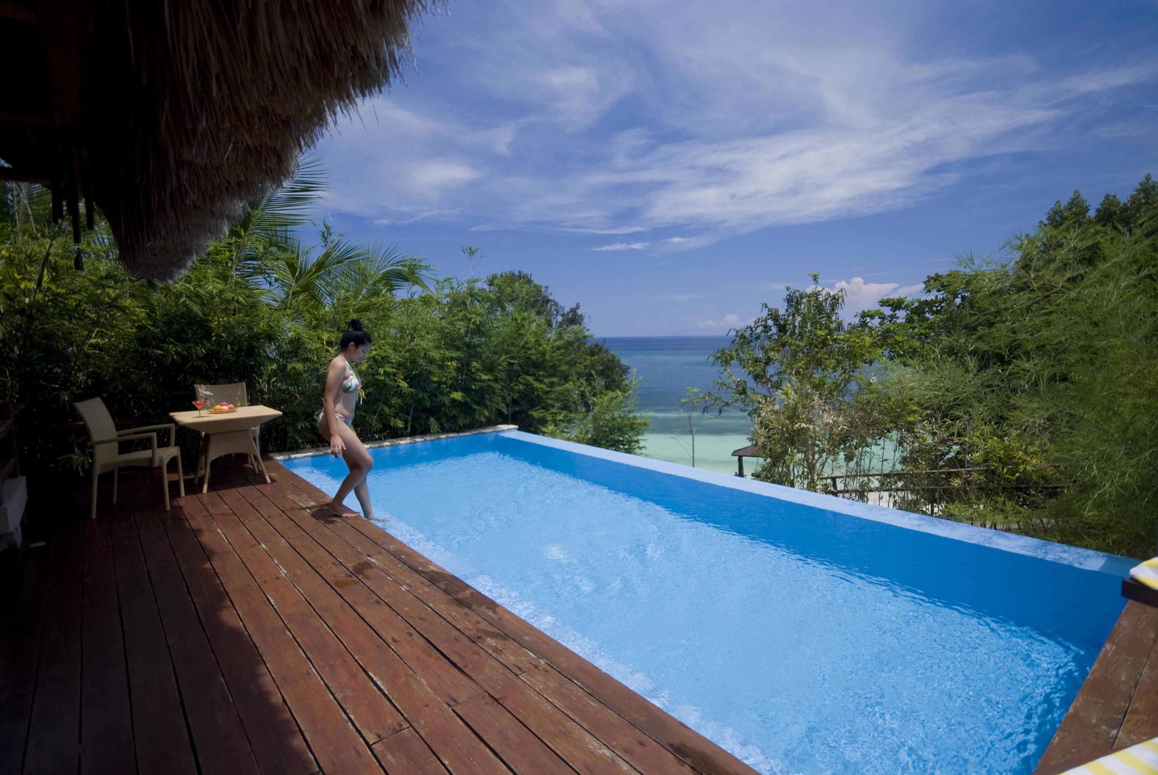 Infinity Pool Villa | Hypo-allergenic bedding available, down comforters, pillowtop beds