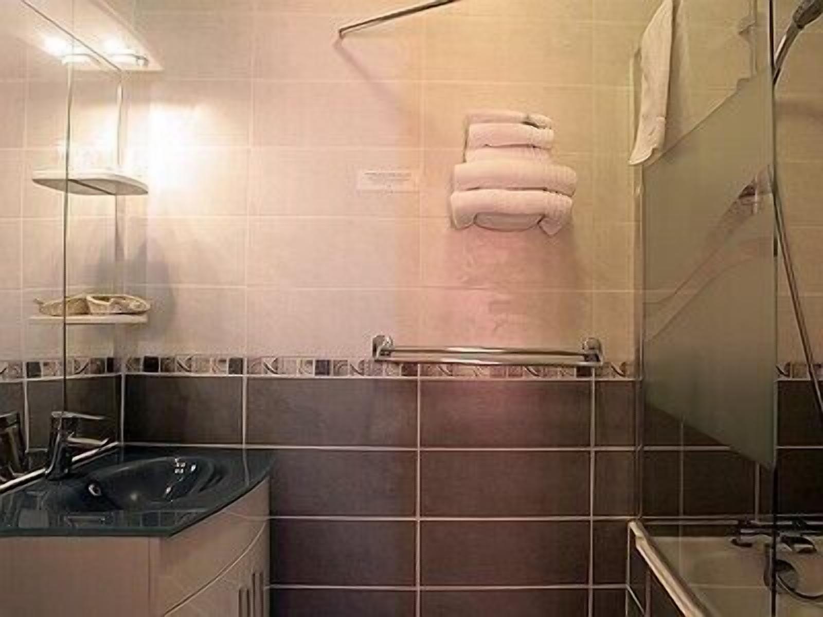 free toiletries, hair dryer, towels