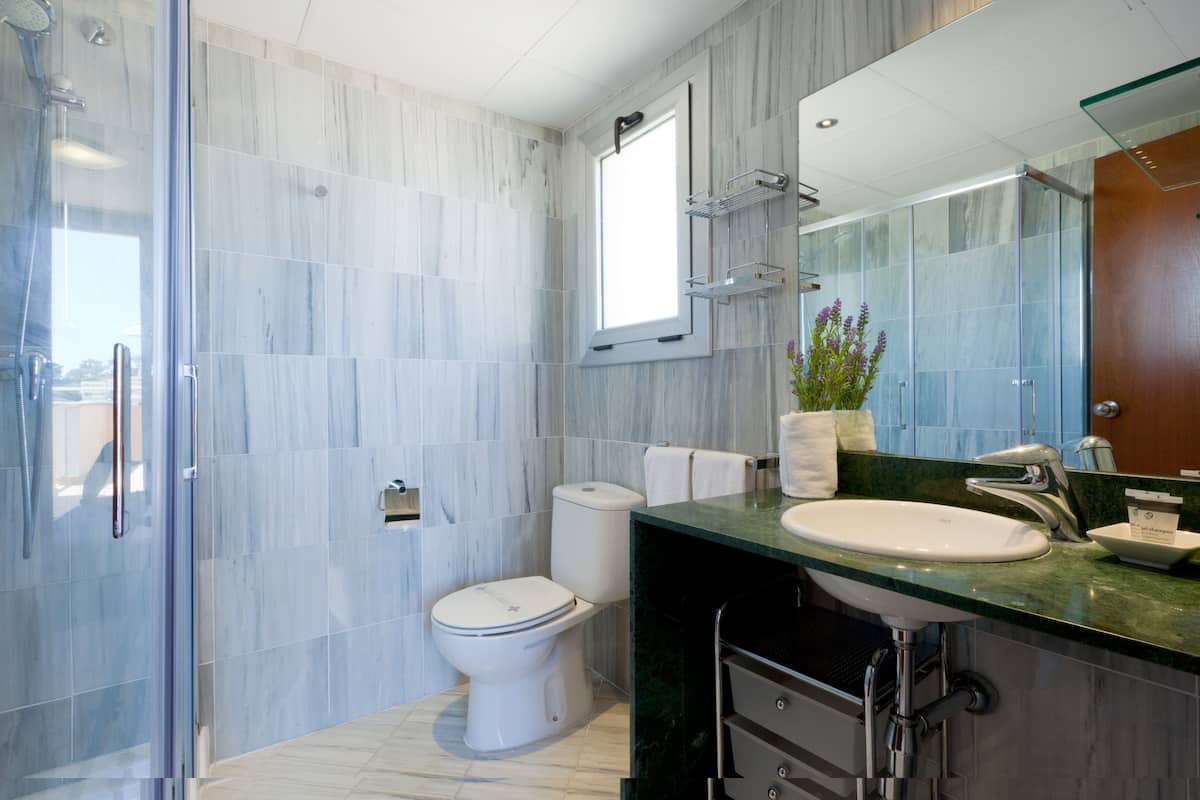 Gratis toiletartikelen, een haardroger, handdoeken