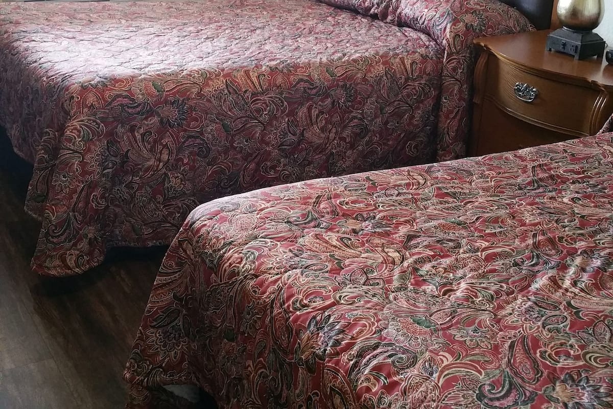 Standard Room, 2 Double Beds, Non Smoking, Refrigerator & Microwave | Blackout drapes, iron/ironing board (on request)