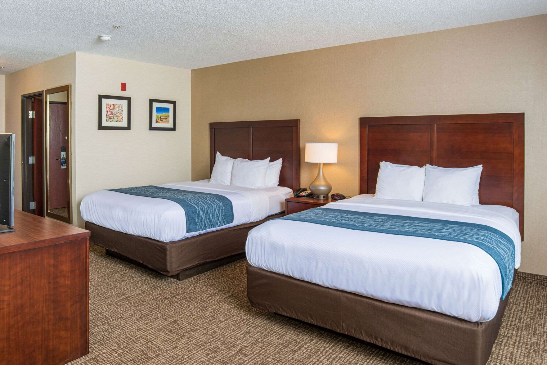 Premium bedding, desk, iron/ironing board, rollaway beds
