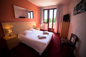 Desk, blackout curtains, soundproofing, iron/ironing board