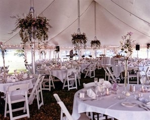 Outdoor wedding area