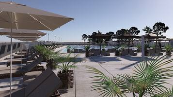 Indoor pool, outdoor pool