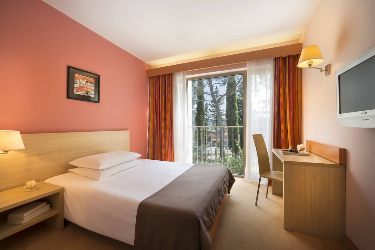 Chambre Simple Standard, balcon, vue parc | 1 chambre, coffres-forts dans les chambres, bureau