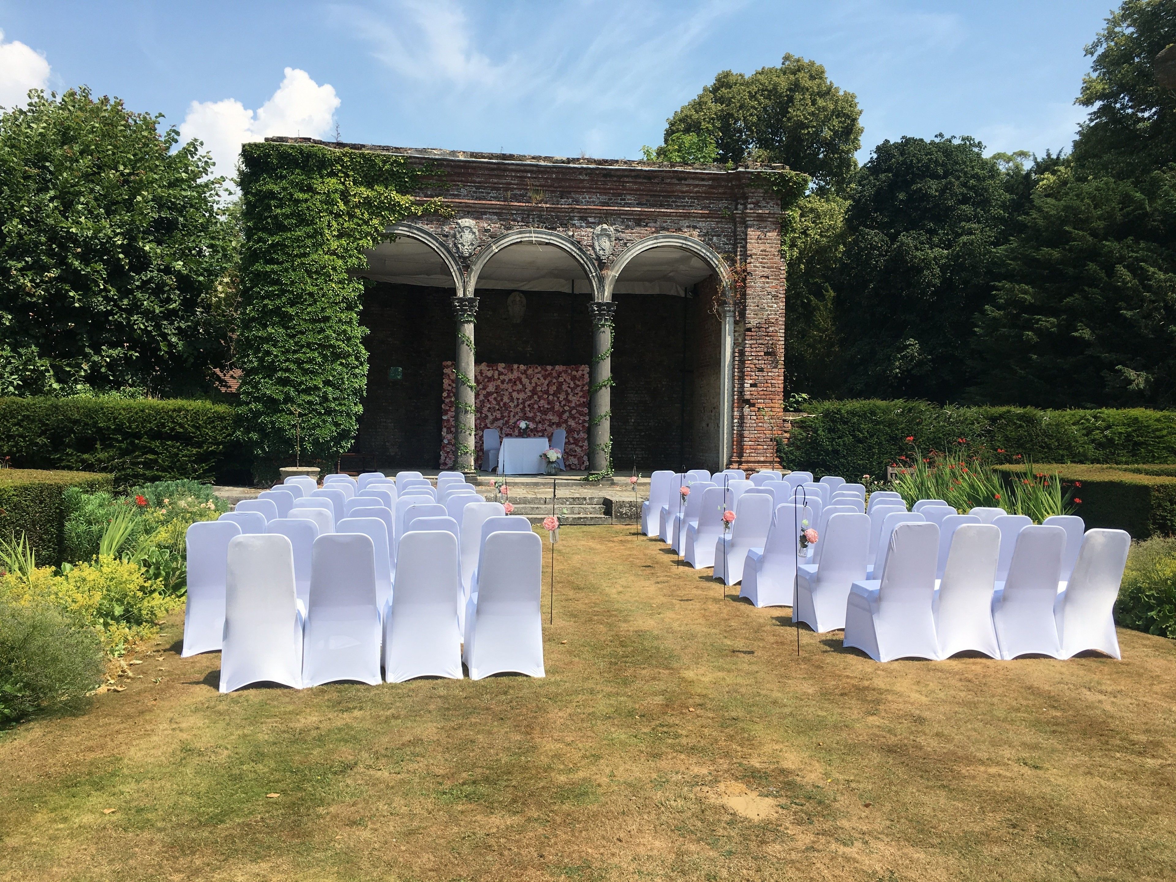 outdoor wedding area