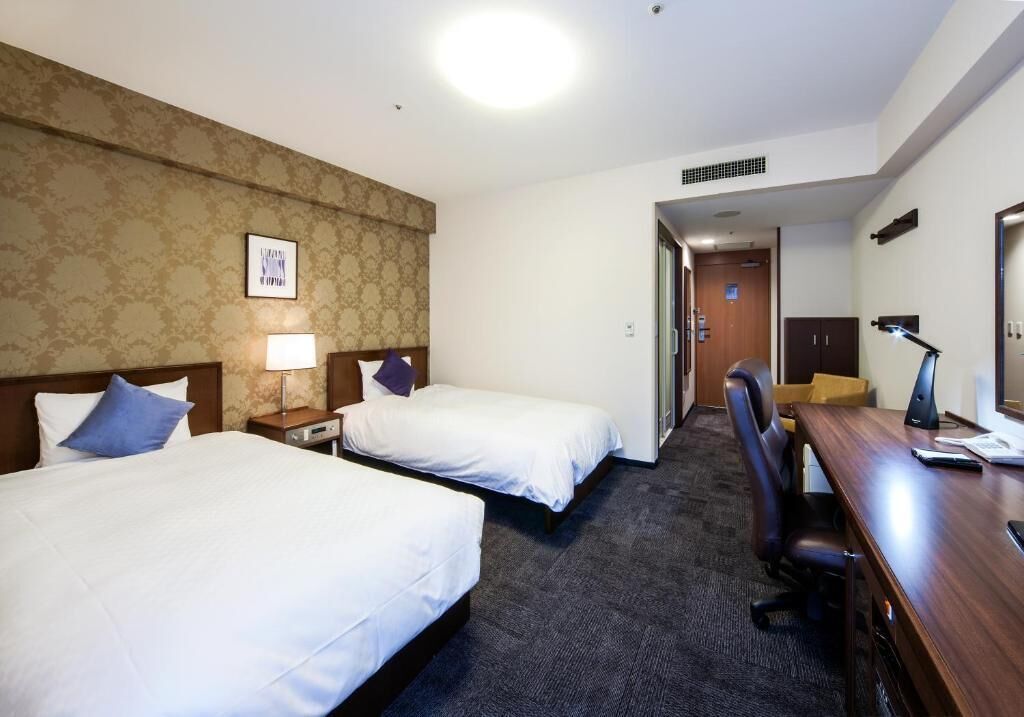 1 bedroom, desk, blackout curtains, iron/ironing board