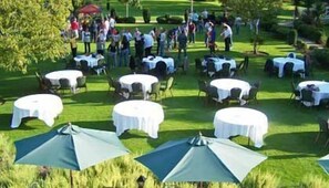Outdoor banquet area