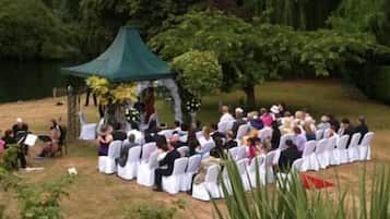 Outdoor wedding area