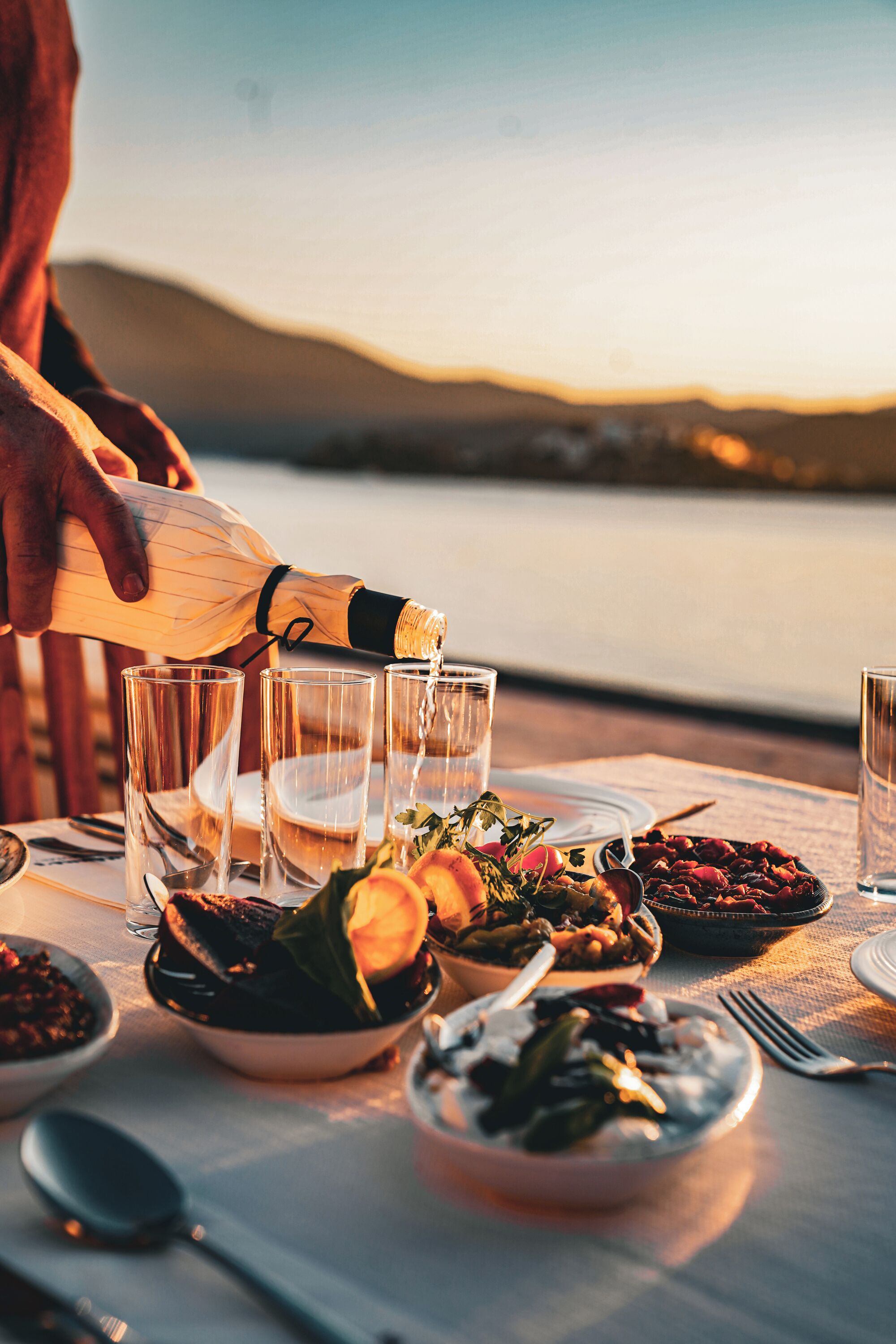 lunch and dinner served, beach views