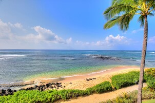 En la playa, toallas de playa, snorkel, surf