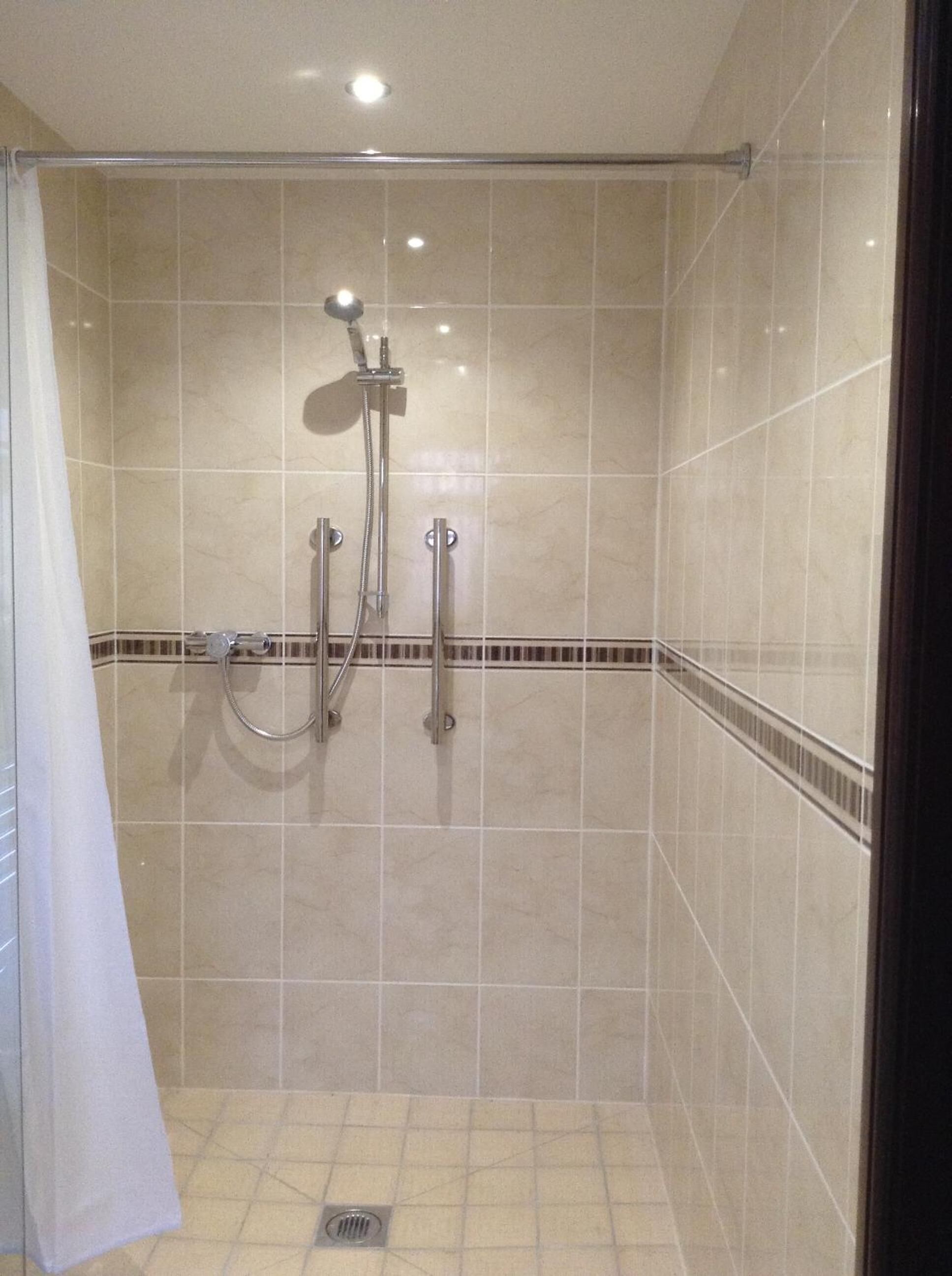 free toiletries, hair dryer, towels