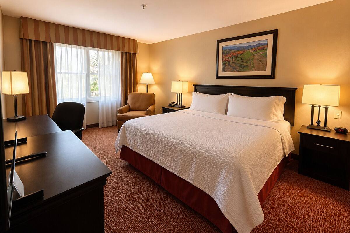 Suite, 1 King Bed | Premium bedding, minibar, desk, laptop workspace