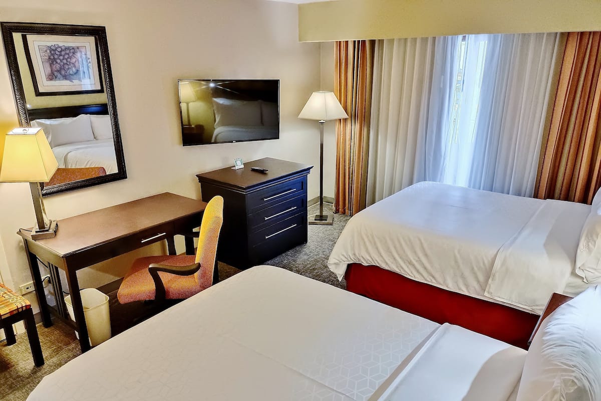 Premium Room, 2 Double Beds, Club Lounge Access | Premium bedding, minibar, desk, iron/ironing board