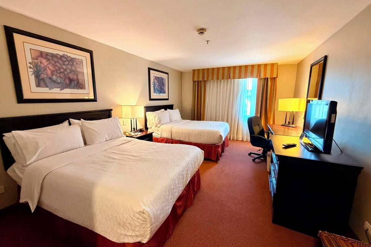 Standard Room, 2 Double Beds | Premium bedding, minibar, desk, laptop workspace