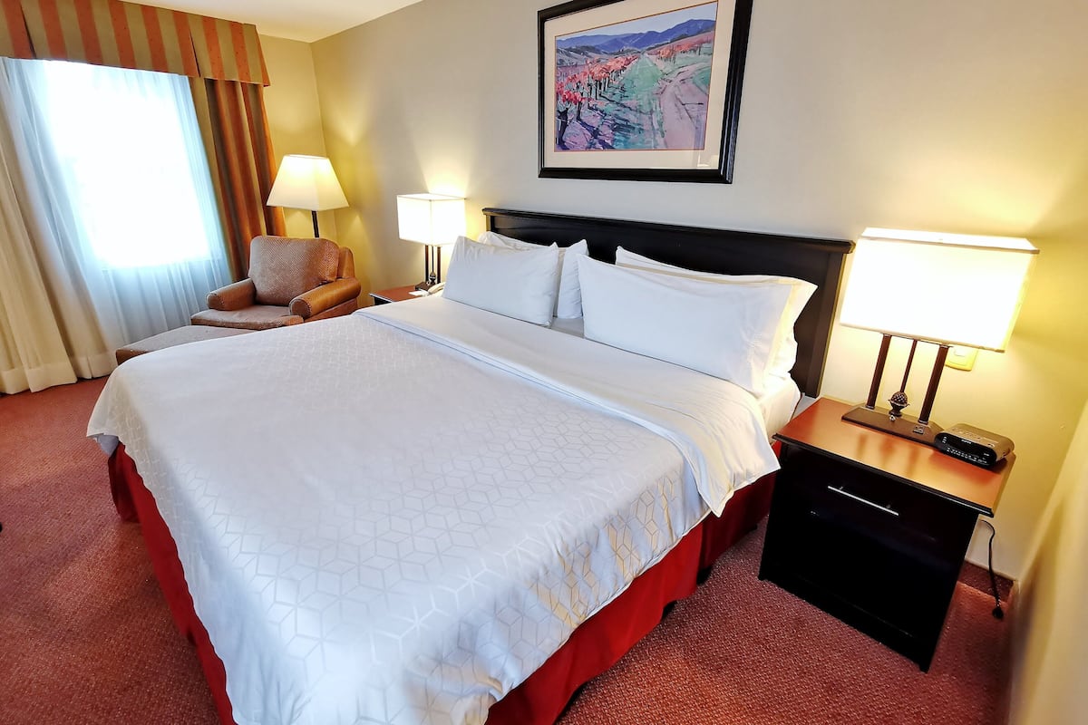 Premium bedding, minibar, desk, iron/ironing board