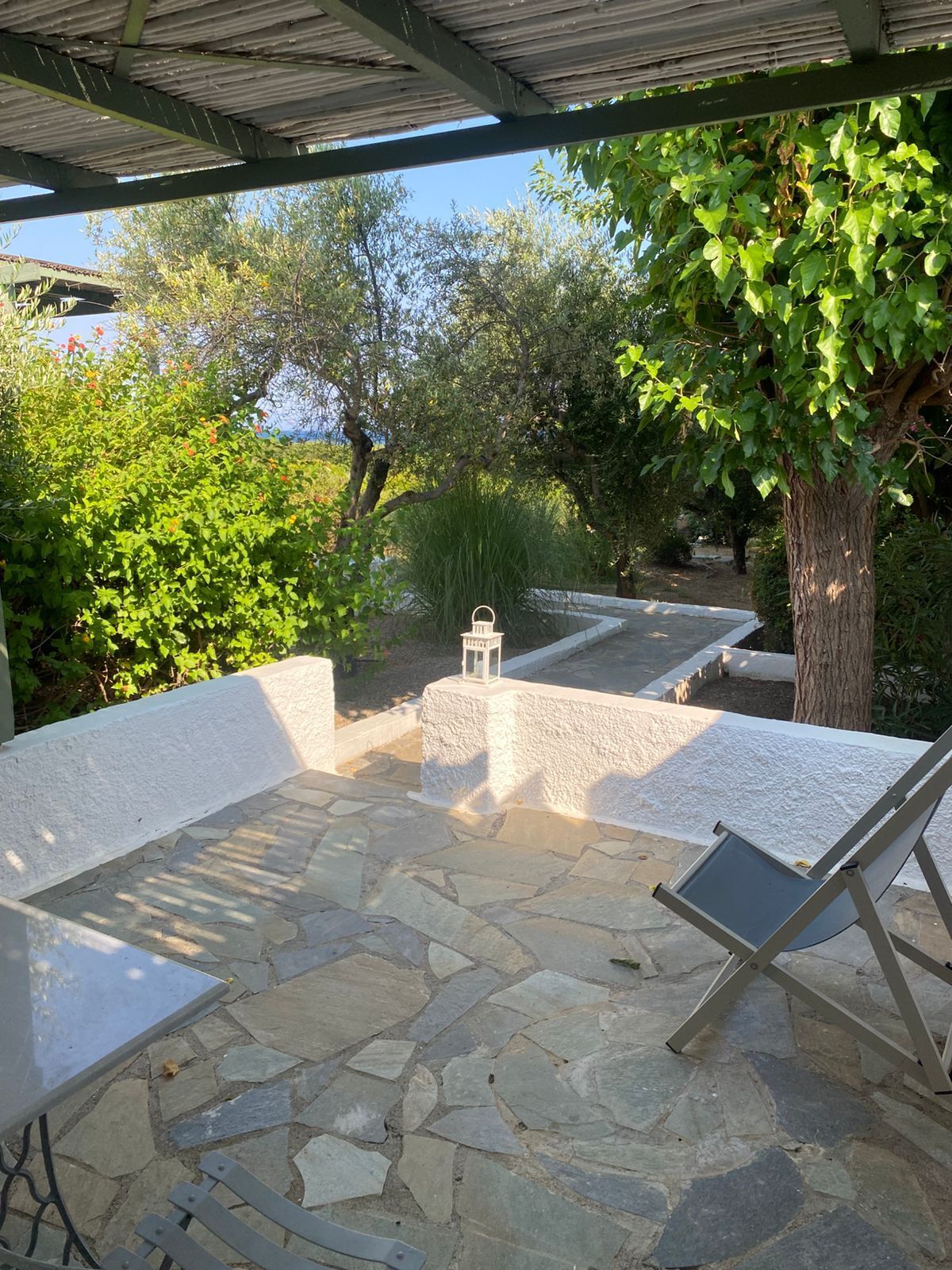 Economy Twin Studio Partial Sea View | Teras/patio