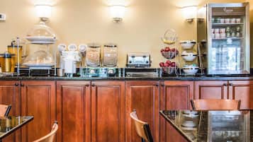 Free daily buffet breakfast