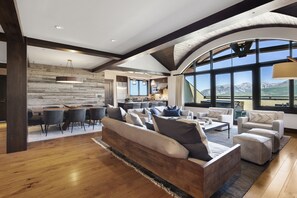 Five Bedroom Penthouse | Living area | LED TV - Relais & Châteaux Lumière by Dunton (Telluride)