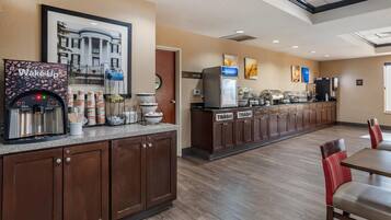 Free daily buffet breakfast