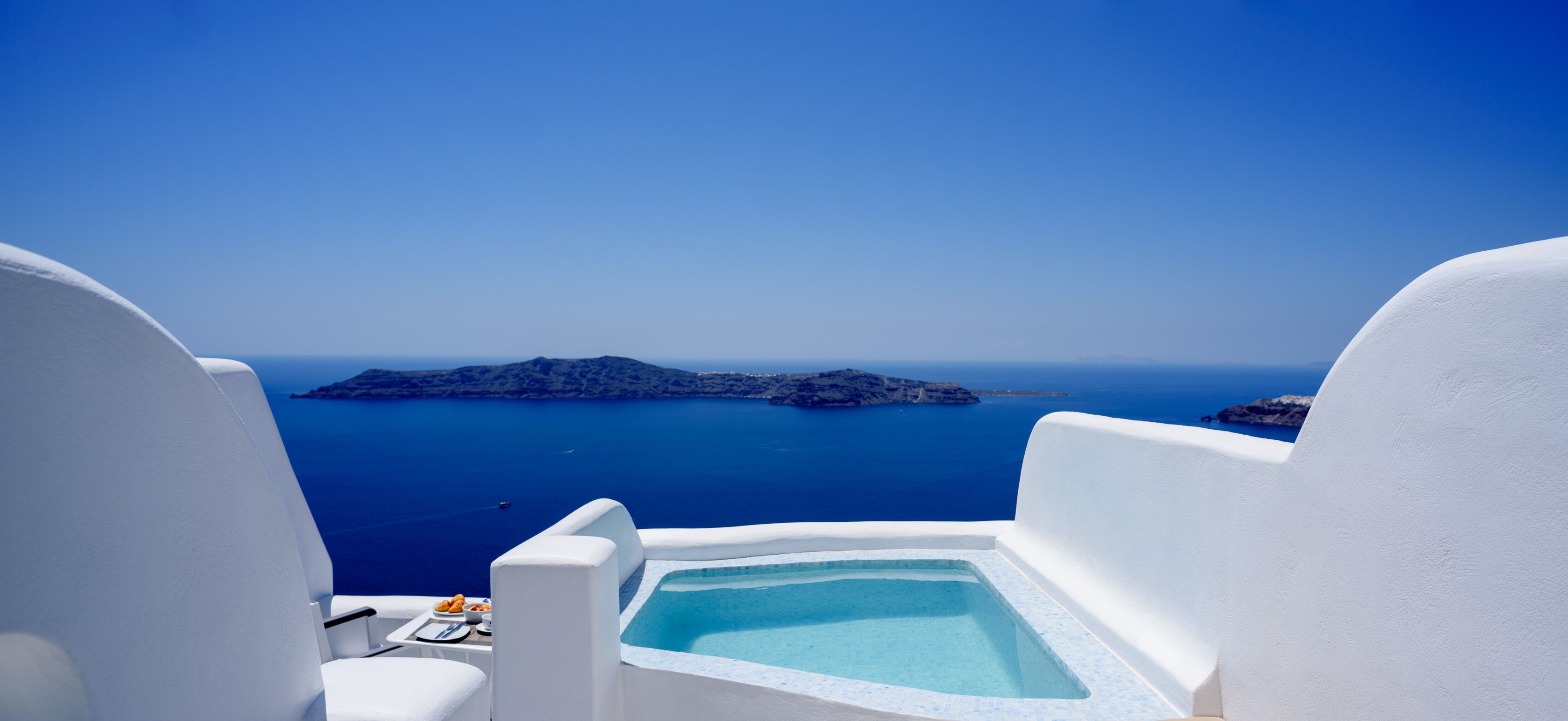 luxury suite, jetted tub, sea view (abyssanto caldera sea and sunset view) | 1 bedroom, egyptian cotton sheets, premium bedding, select comfort beds