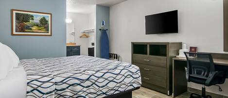 Habitación, 1 cama de matrimonio grande | Tabla de planchar con plancha y wifi gratis