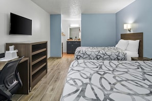 Room, 2 Double Beds | Iron/ironing board, free WiFi - Americas Best Value Inn Weatherford, TX (Weatherford)