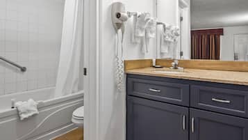 Hair dryer, towels