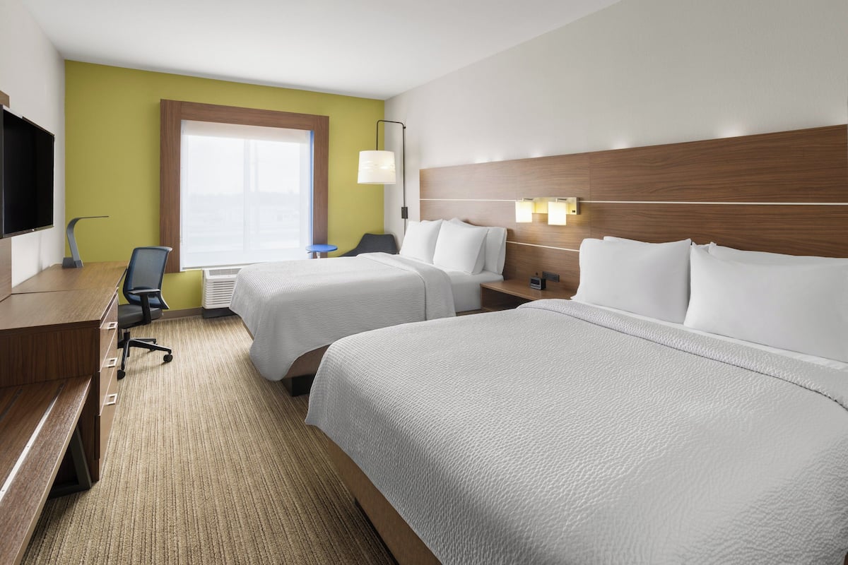 Standard Room, 2 Queen Beds | In-room safe, desk, blackout curtains, iron/ironing board