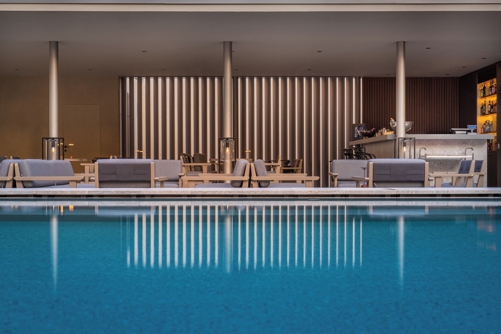 Piscina a l'aire lliure de temporada 