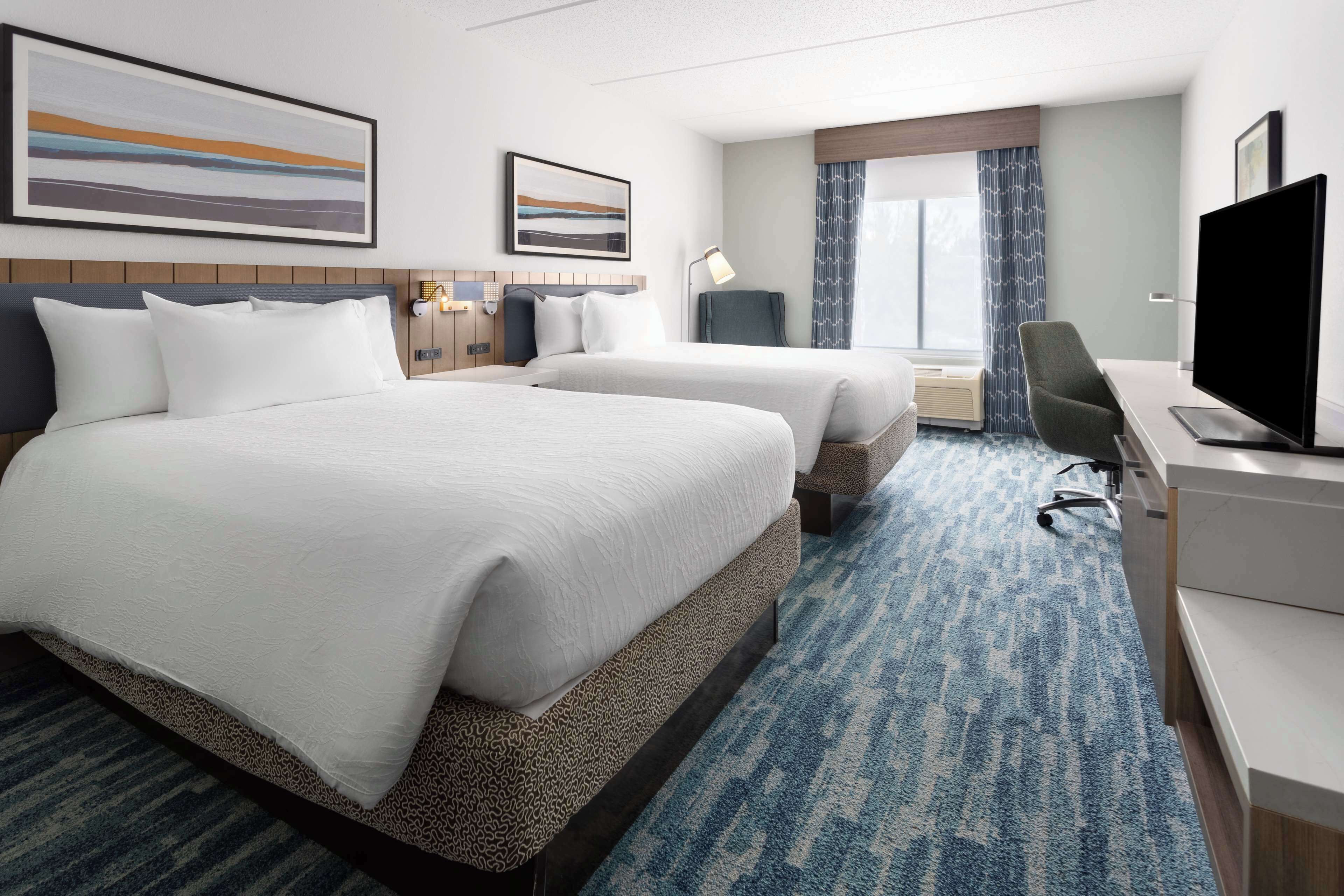 premium bedding, down duvets, select comfort beds, desk